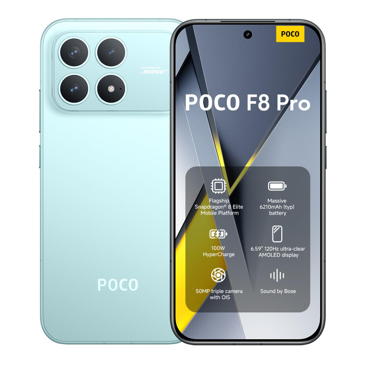گوشی شیائومی Poco F8 Pro 5G ظرفیت 512 گیگابایت رم 12 گیگابایت
